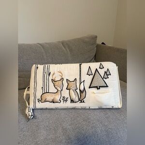 Crate&Barrel Cream Woodland Animal Cover